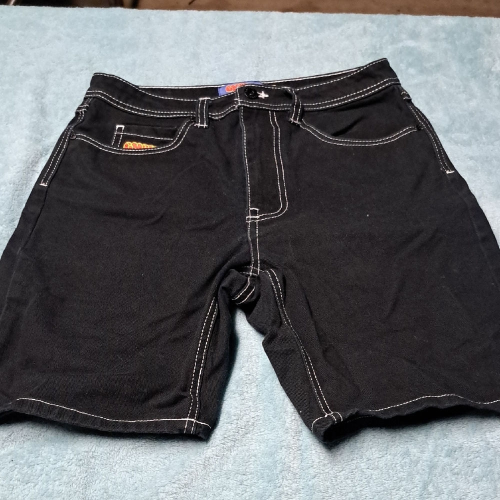 Black Denim Men's Shorts